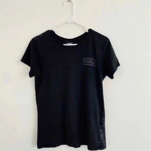 2Pac 2017 Gray Wash Paisley Logo Tee Small